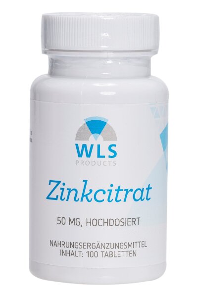 Zinc Citrate 100 tablets 50 mg, 25 mg per half pill