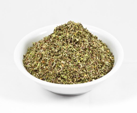 Organic rockrose herb Cistus incanus, Cretan rockrose from Greece